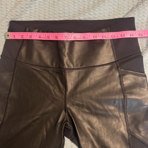 Athleta Gleam Faux Leather Leggings with Pockets - Women’s Medium - Picture 8 of 10
